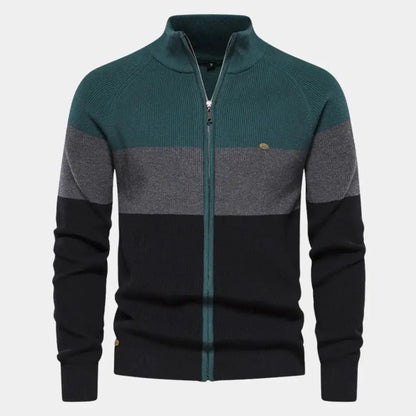 Casual herentrui met halve rits en comfortabele pasvorm – JAREL - Glamorix