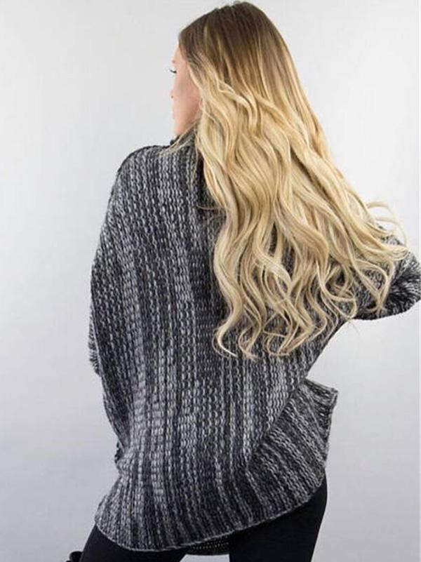 COZYCROWN - Gebreide Pullover met Hoge Kraag voor een Comfortabele en Moderne Look