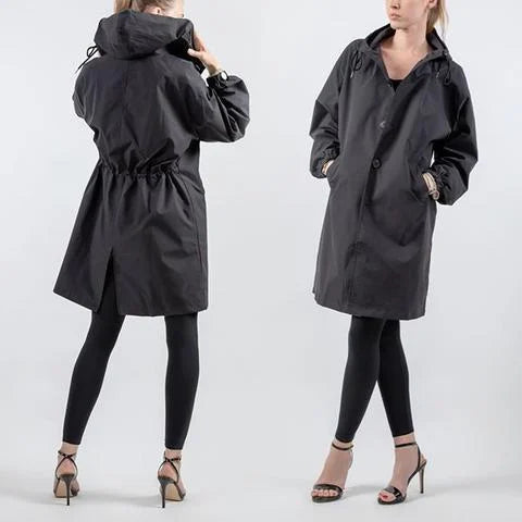 MARIS – Gabardina impermeable oversize de largo medio para mujer - Glamorix