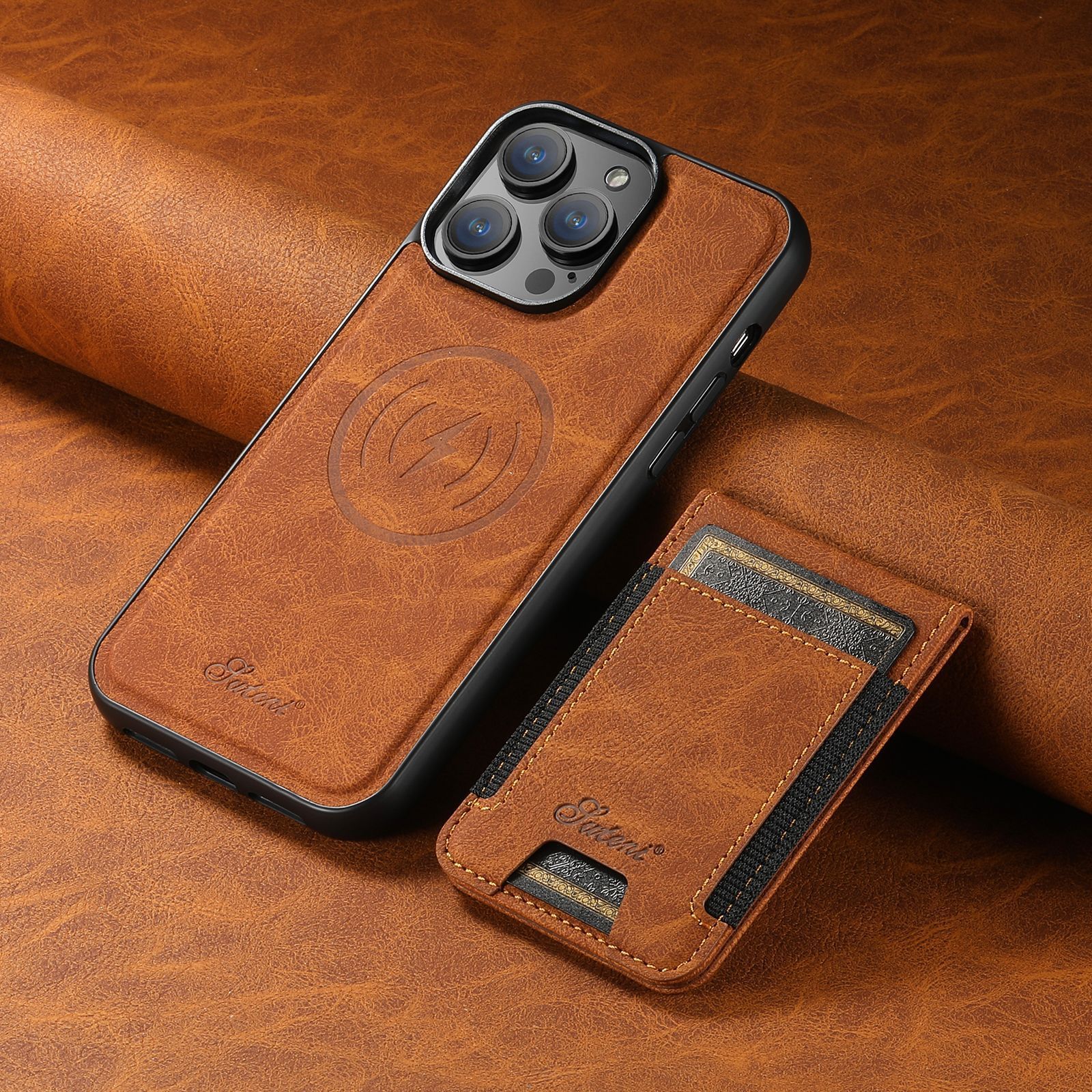 Luxe telefoonhoes met kaarthouder en premium bescherming – VAULTIER GripCase - Glamorix