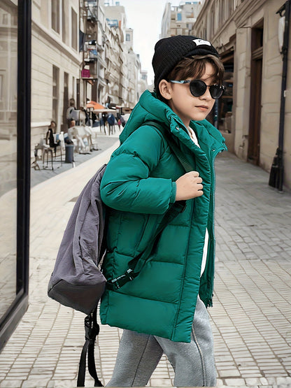 ALEX - Halflange winterjas met rits voor jongens en meisjes