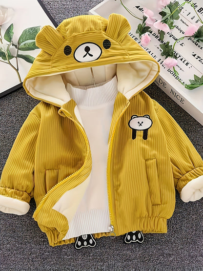 OLIVER - Kinder winter corduroy jas met capuchon