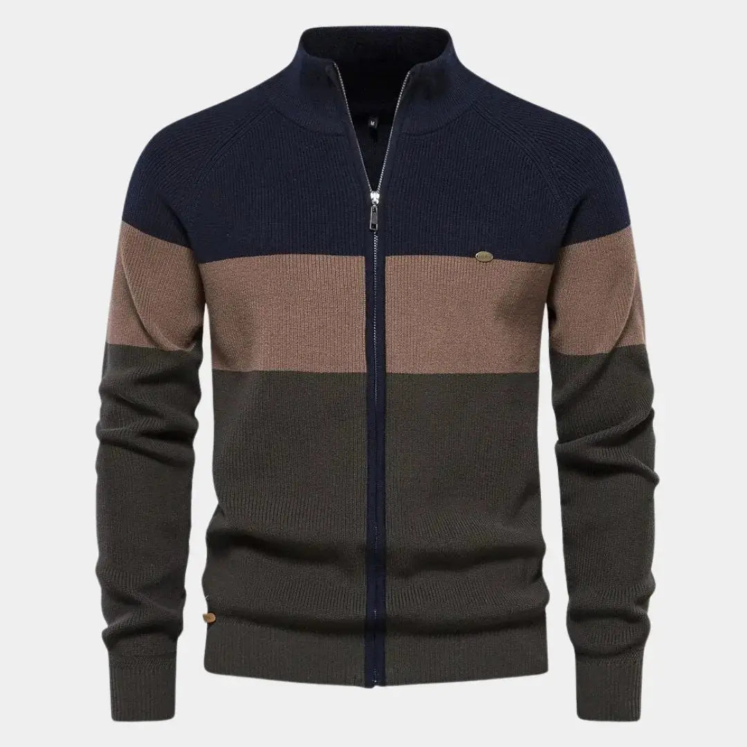 Casual herentrui met halve rits en comfortabele pasvorm – JAREL - Glamorix