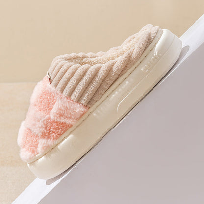 MAEVE - Geruite pluche pantoffels voor vrouwen