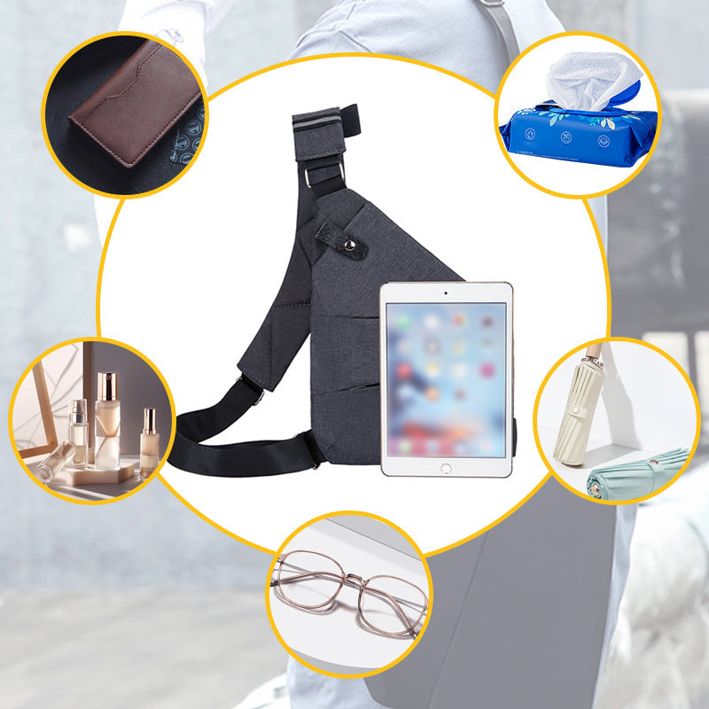 Antidiefstal schoudertas met USB-poort en slimme vakken – URBANSAFE LINKBAG - Glamorix