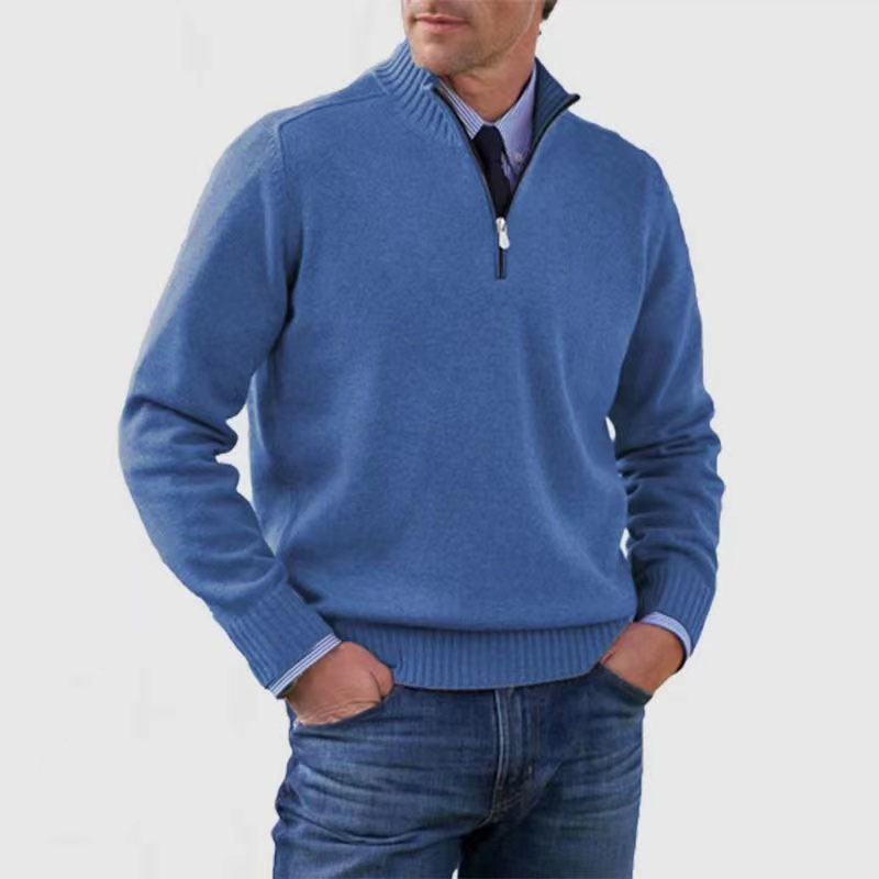 RYAN - Nonchalante herensweater met halve rits