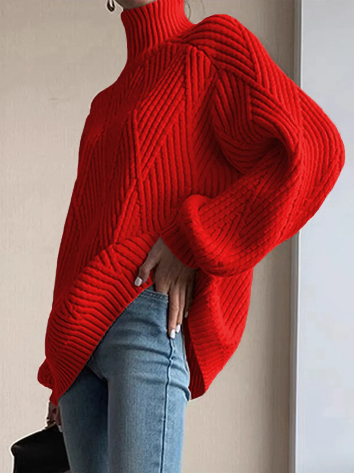 URBANCHIC - Oversized Langarmpullover voor een Casual Stijl