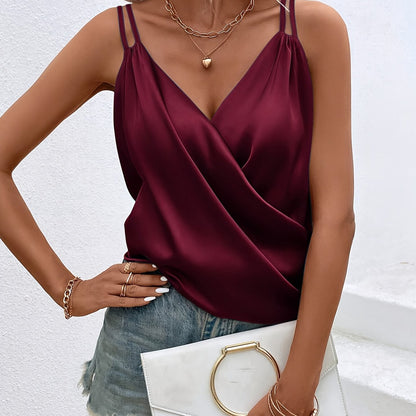 Chique Dames Blouse met Elegante Ruches voor Feestelijke Gelegenheden – LUNA FASHION - Glamorix