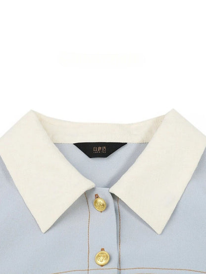 Stijlvolle overhemdjurk met korte mouwen en taille-accent – CÁLIA DRESS - Glamorix