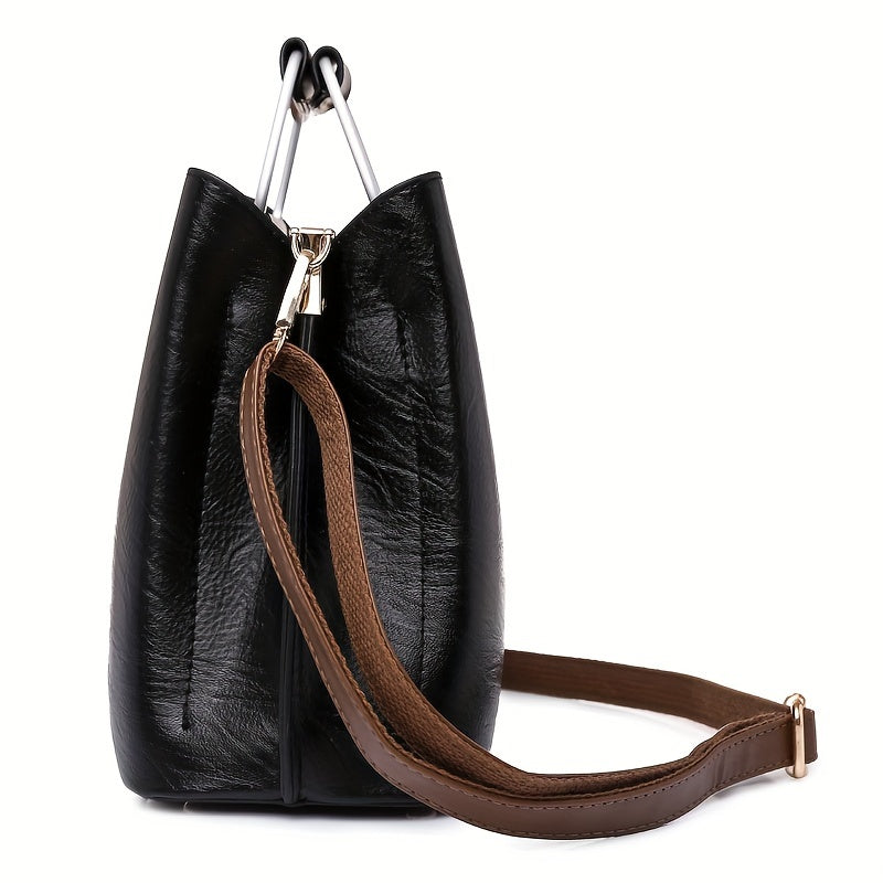 Luxe leren dameshandtas met verfijnde afwerking – BELVINA Classique - Glamorix