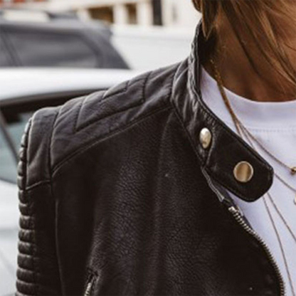 ISIDORA - Chaqueta de cuero sintético para mujer - Glamorix