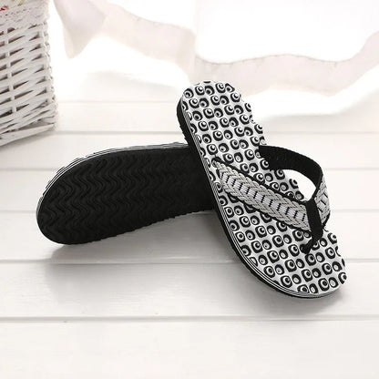 Heren teenslippers met gewatteerde geweven band – NERO WEAVE - Glamorix