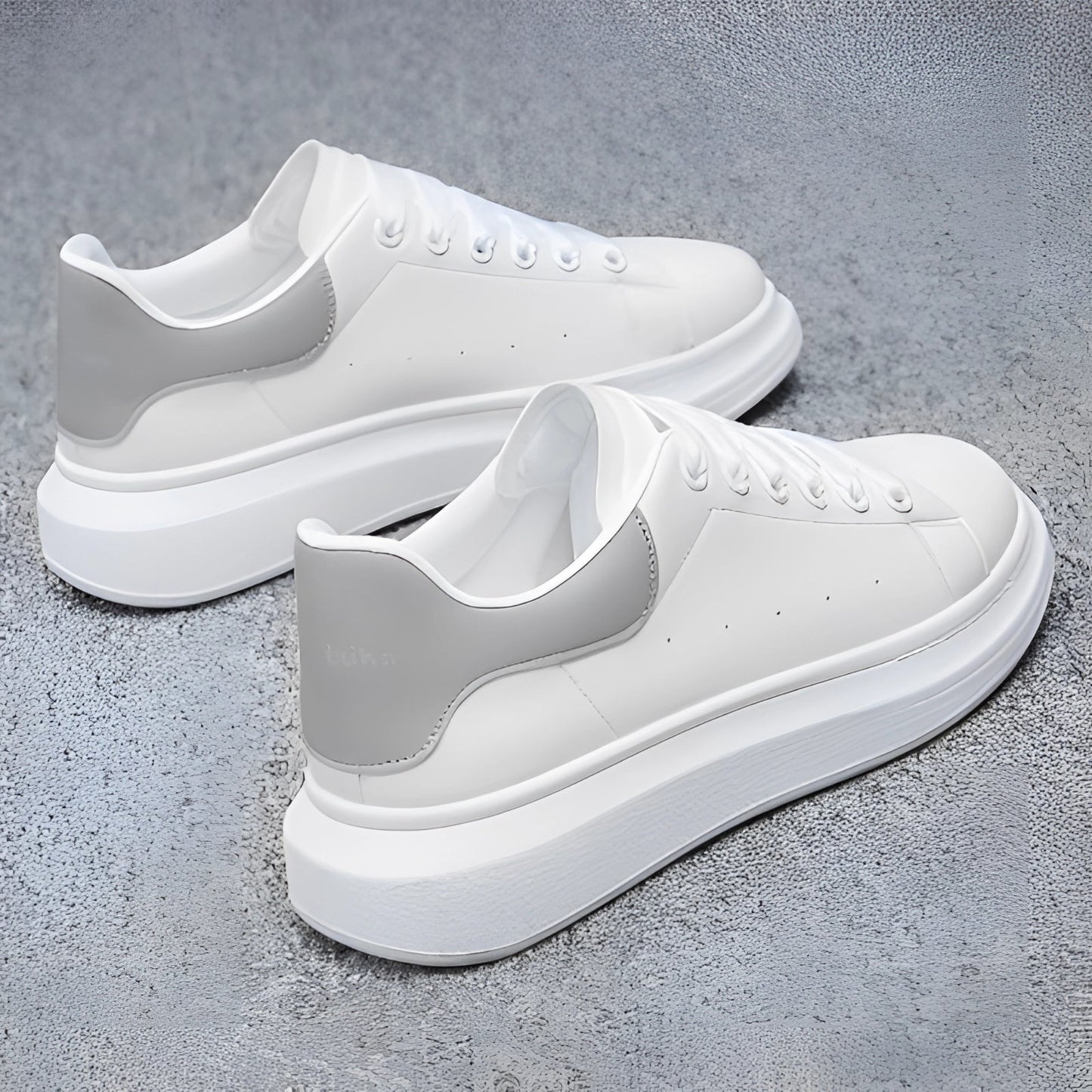 CAIN – Witte leren heren sneakers met plateauzool - Glamorix