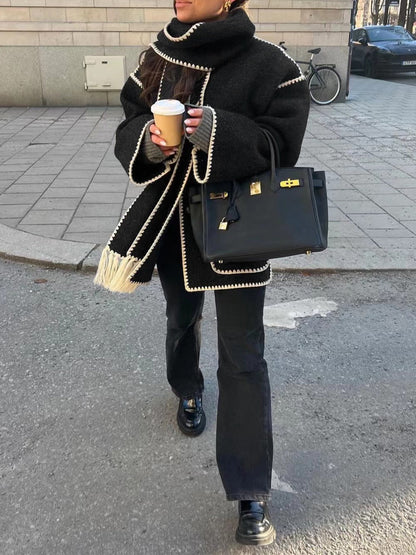 CELIA - Oversized stijlvolle warme sjaaljas voor dames