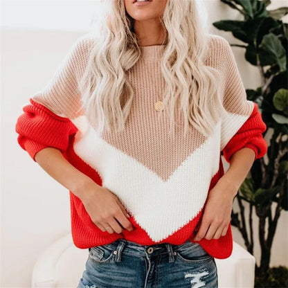ELIN – Casual color block trui met ontspannen pasvorm voor een trendy look