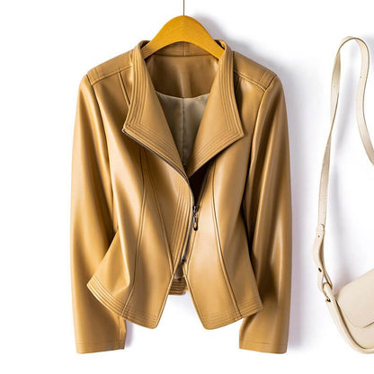 ELLENA – Dames leren jas met tijdloze pasvorm en stoere look - Glamorix