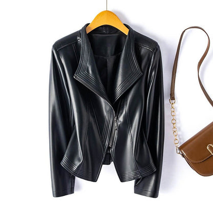 ELLENA – Dames leren jas met tijdloze pasvorm en stoere look - Glamorix