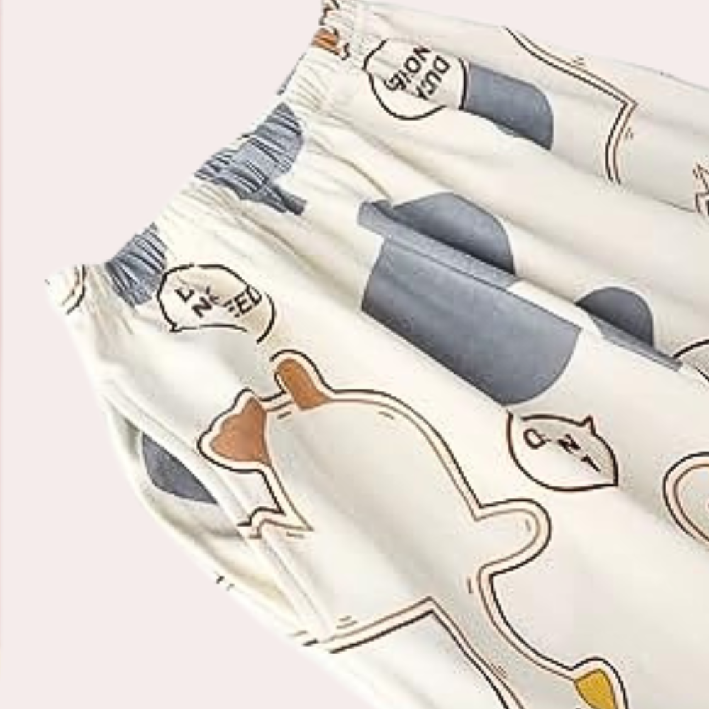 Zachte dames pyjamaset met eendenprint – DUCKY DREAMS - Glamorix