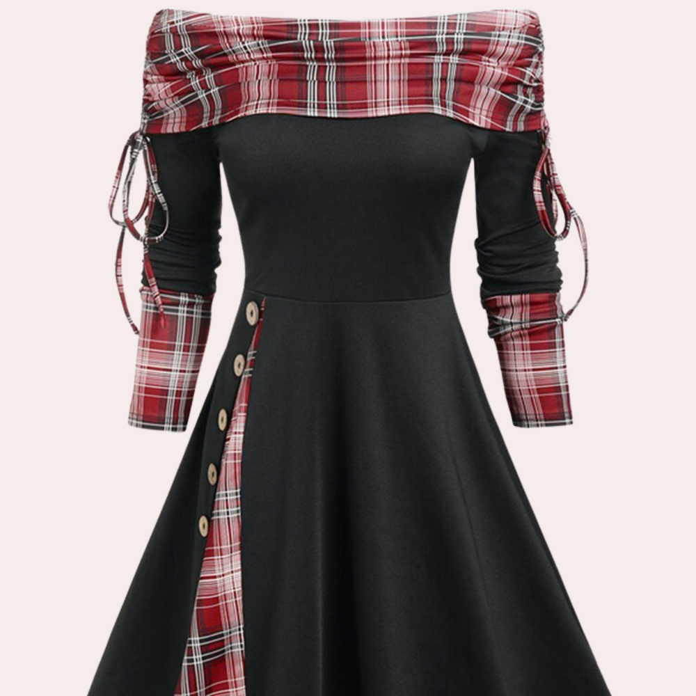 Elegante off-shoulder damesjurk voor elke gelegenheid – MAELIA - Glamorix