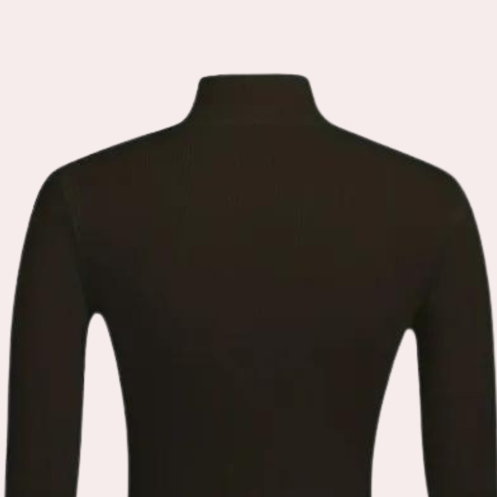 Comfortabele dames wikkeltrui met hoge hals – VALENYA - Glamorix