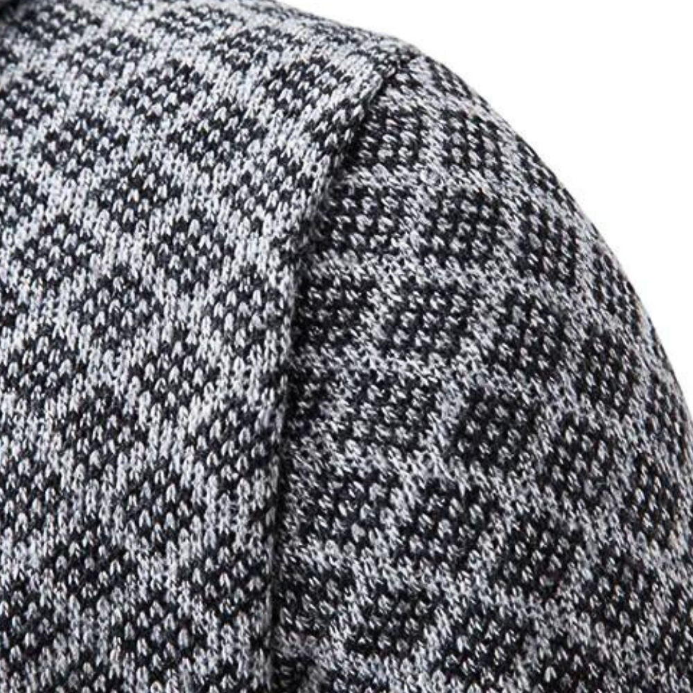 Comfortabel gebreid herenvest met capuchon – JOM