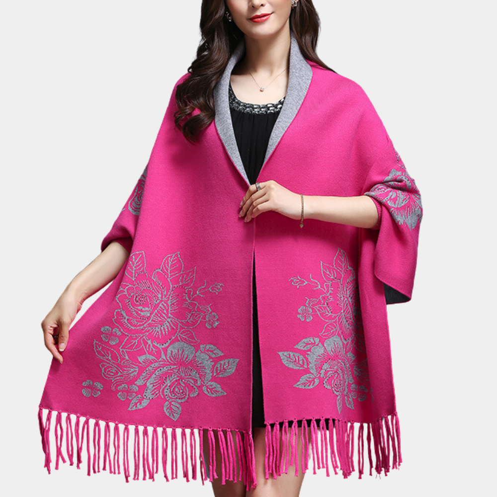 MAIA – Lang damesvest met kwastdetails en elegante flow