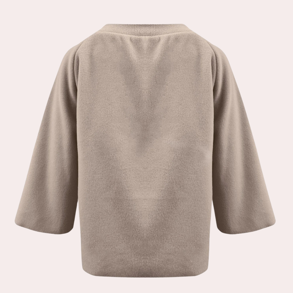 Oversized damesvest met zachte knit en comfortabele pasvorm – AYELIN - Glamorix