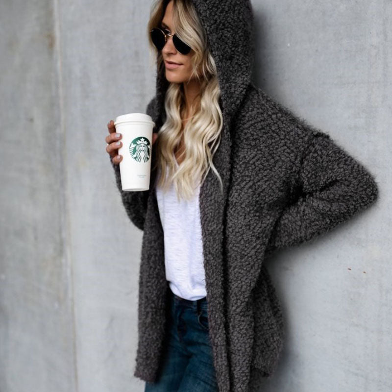 Cardigan Jas – Katoenmix Met Fleecevoering & Losse Pasvorm - Glamorix