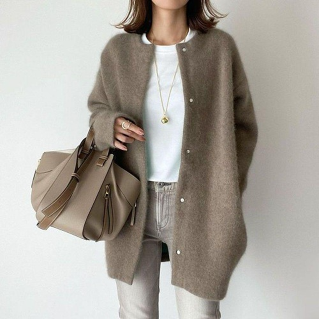 LEONA - Luxueus oversized damesvest voor stijl en comfort