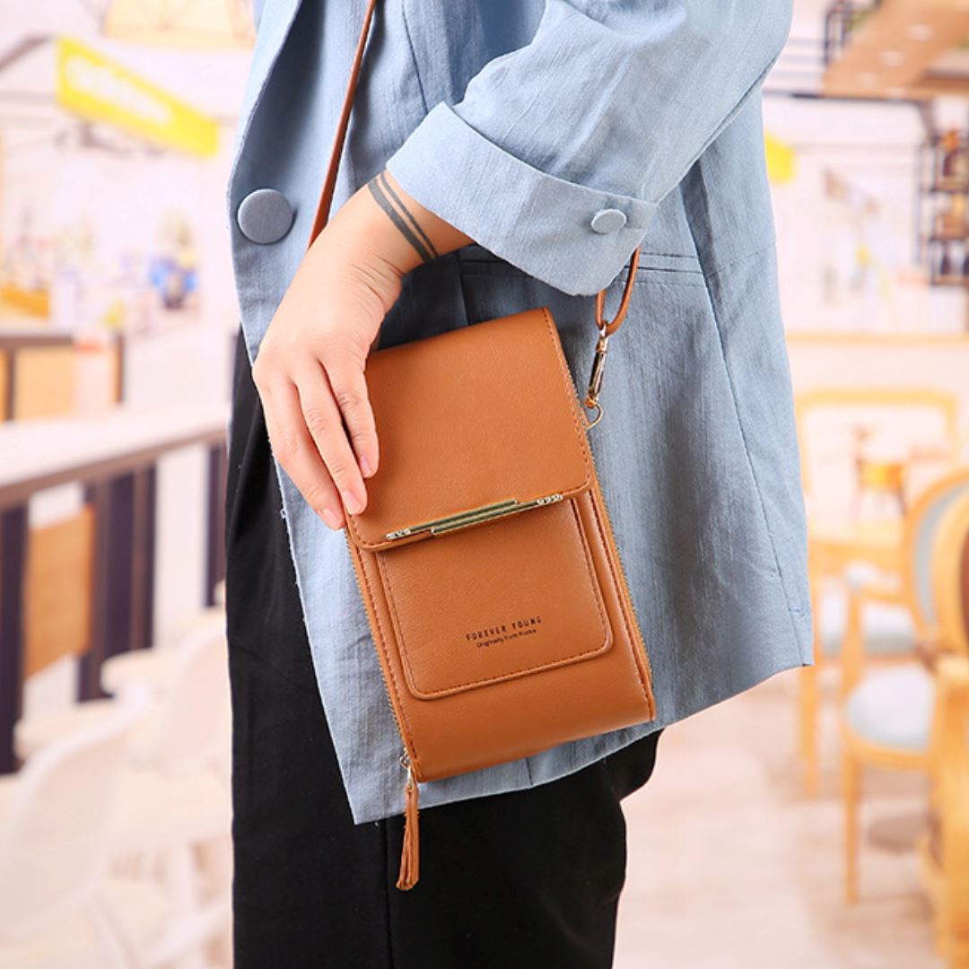 NOVA - Compacte crossbody telefoontas met kaarthouder