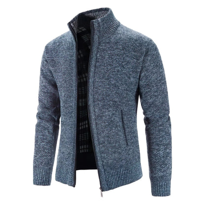 ARTHUR - Gebreid herenvest met rits en tijdloze stijl
