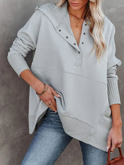 VIVIEN - Casual damessweater met stijlvolle knoopdetails