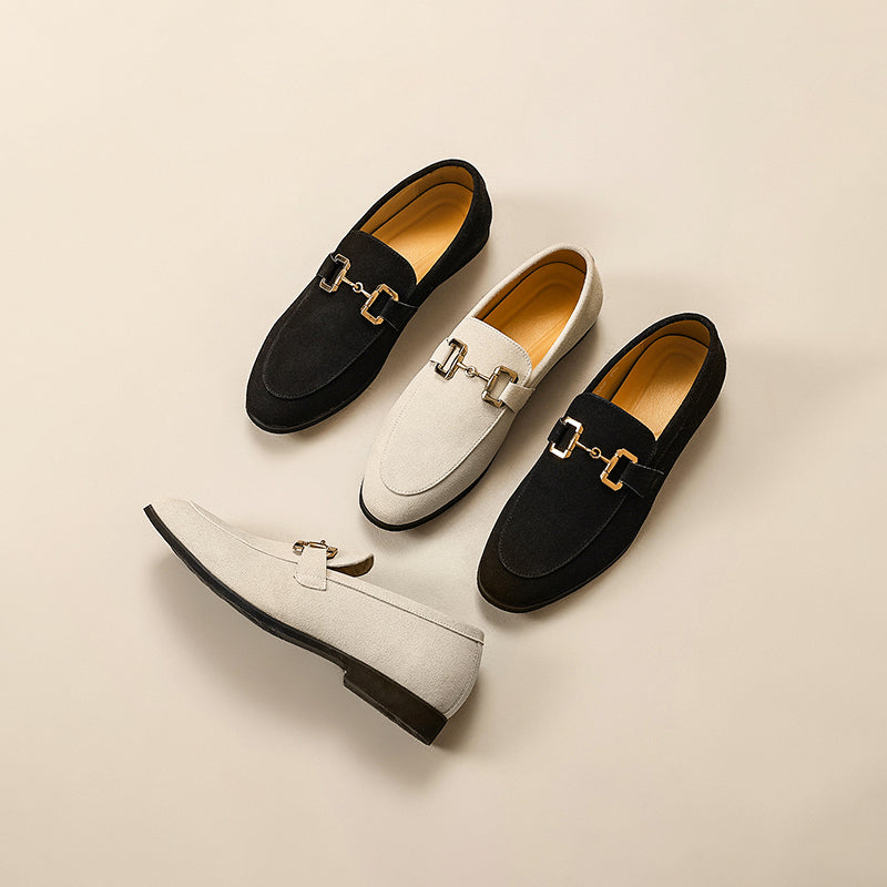 Heren loafers met metalen gesp en tijdloos design – RIVARO CLASSIC - Glamorix