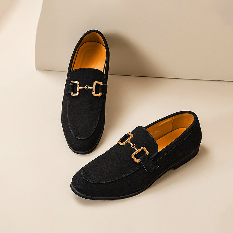 Heren loafers met metalen gesp en tijdloos design – RIVARO CLASSIC - Glamorix