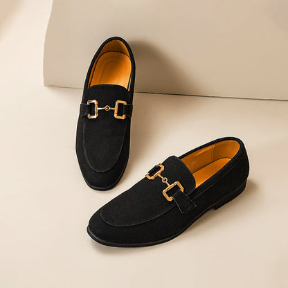 Heren loafers met metalen gesp en tijdloos design – RIVARO CLASSIC - Glamorix