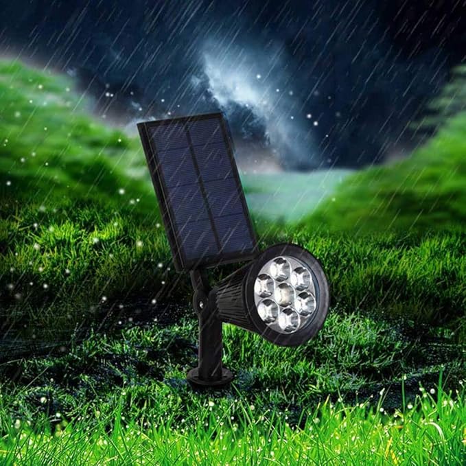 Zon-gevoede LED tuinschijnwerper met 9 kleuren – SOLARLUX GARDEN SPOT - Glamorix