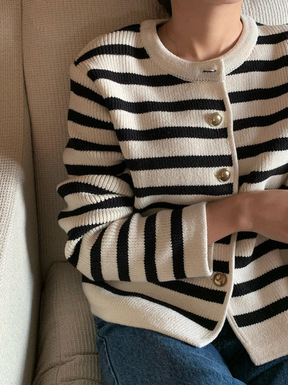 STRIPECLASS - Gestreept Vestjasje met Lange Mouwen voor Dames