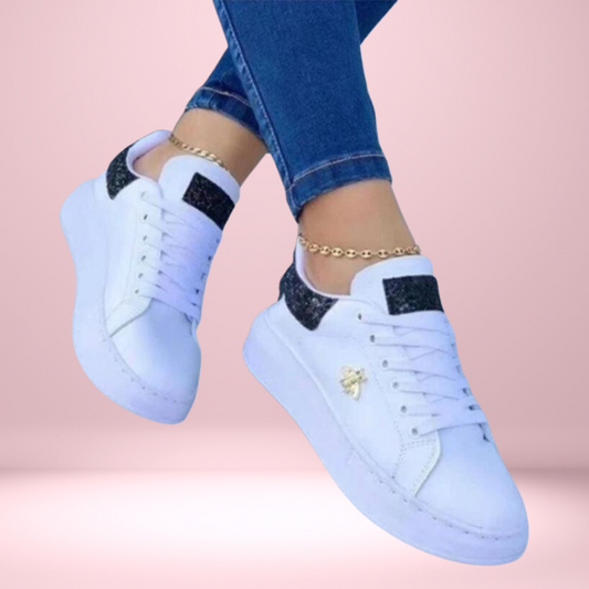 Lage damessneakers met glitteraccent en comfortabele pasvorm – SELINA SPARK - Glamorix