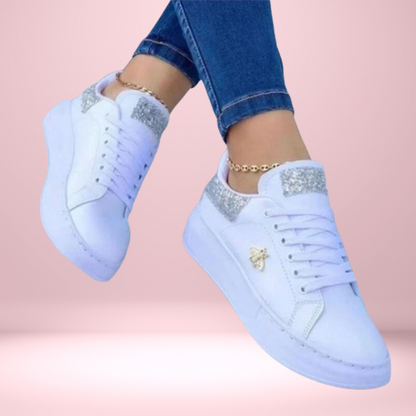 Lage damessneakers met glitteraccent en comfortabele pasvorm – SELINA SPARK - Glamorix