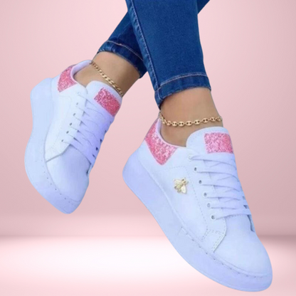 Lage damessneakers met glitteraccent en comfortabele pasvorm – SELINA SPARK - Glamorix