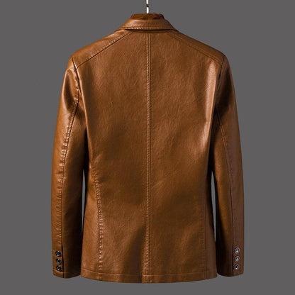 Leren heren blazer met moderne slim fit en tijdloze uitstraling – VALGRANO EdgeLine - Glamorix