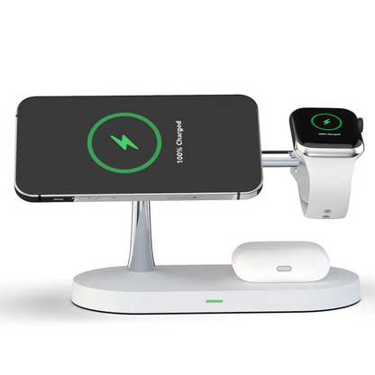 3-in-1 draadloos oplaadstation voor smartphone, smartwatch en earbuds – CHARGEHUB PRO - Glamorix