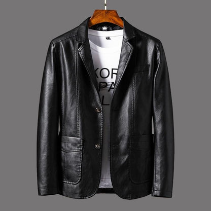 Leren heren blazer met moderne slim fit en tijdloze uitstraling – VALGRANO EdgeLine - Glamorix
