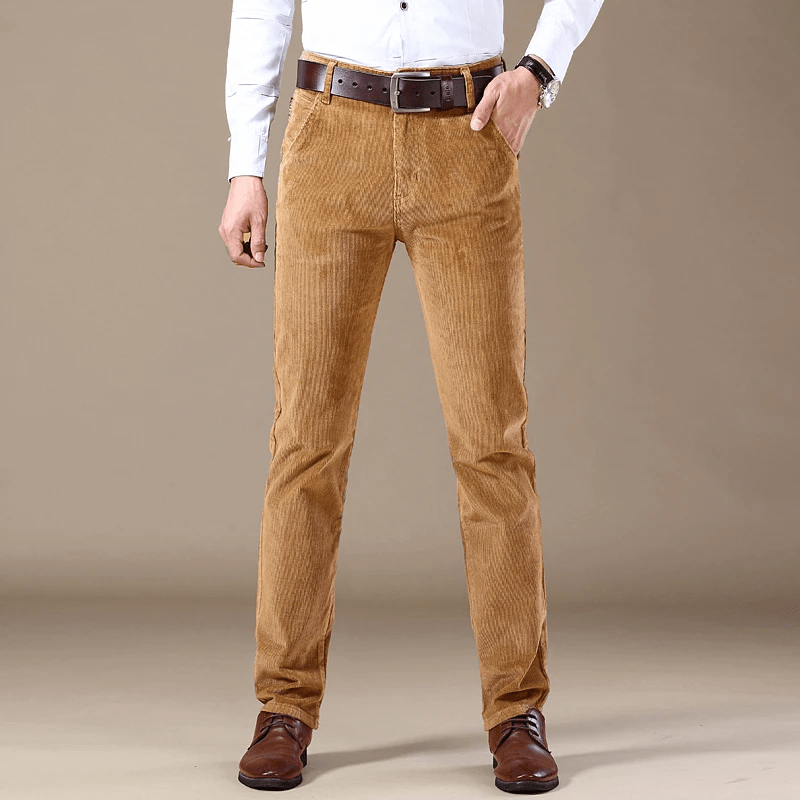 THEO - Klassieke corduroy slim-fit broek voor heren