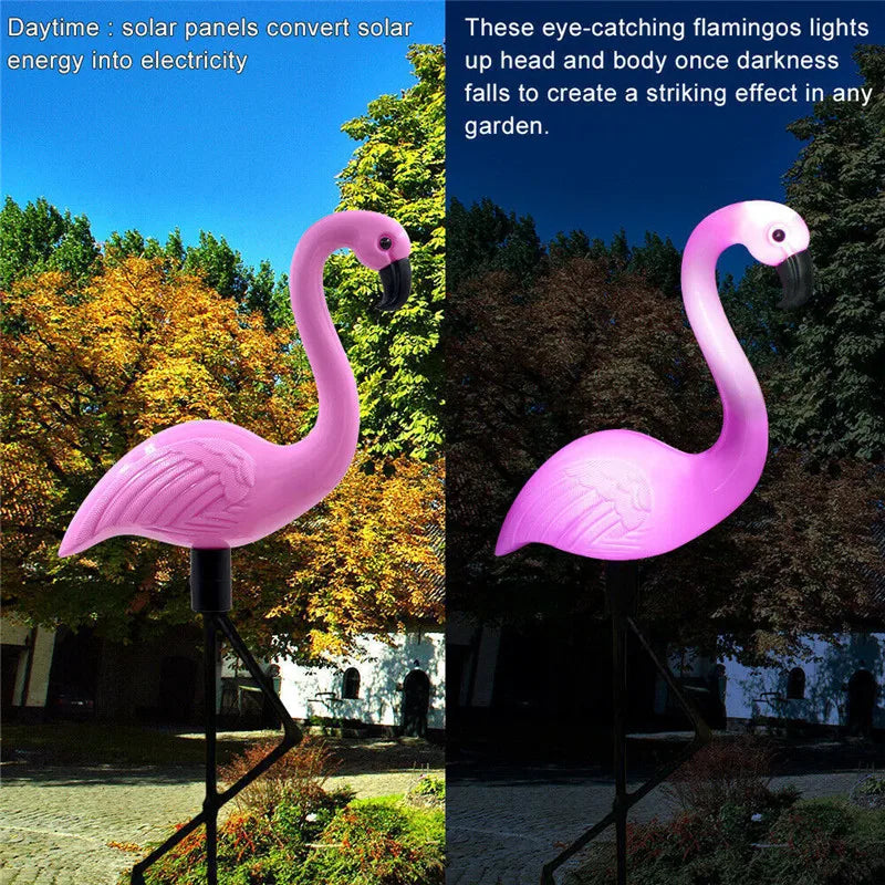 Solar tuinlamp in flamingo design – milieuvriendelijke buitenverlichting – FLAMINA SOLAR - Glamorix