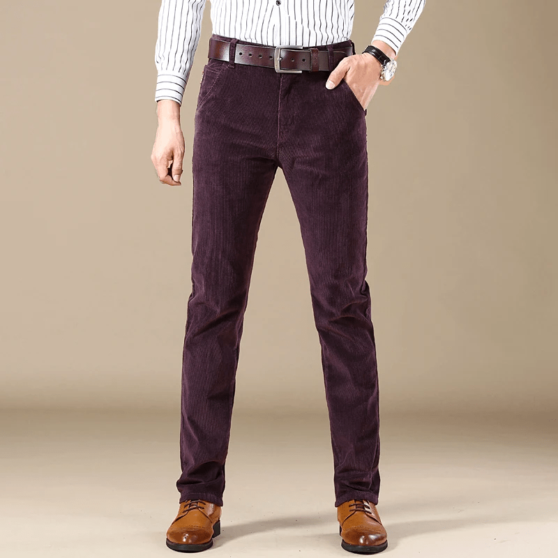 THEO - Klassieke corduroy slim-fit broek voor heren
