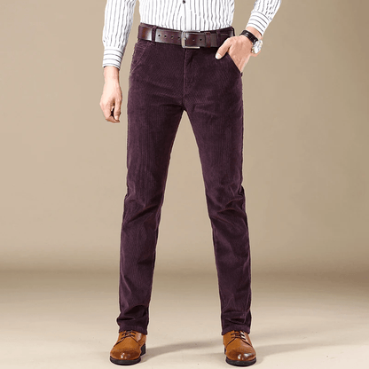 THEO - Klassieke corduroy slim-fit broek voor heren