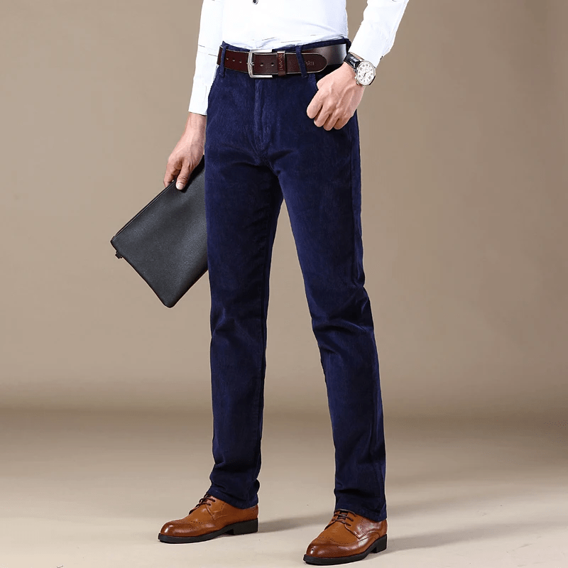 THEO - Klassieke corduroy slim-fit broek voor heren