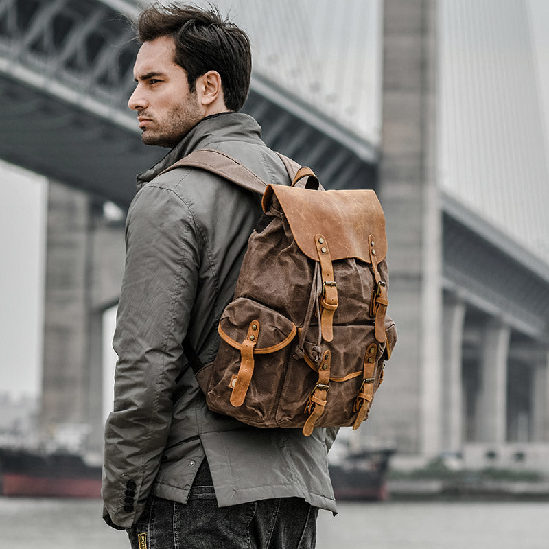 RAVENWOOD - Wandeltas van canvas en leer voor een stoere, stijlvolle look