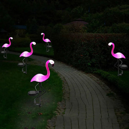 Solar tuinlamp in flamingo design – milieuvriendelijke buitenverlichting – FLAMINA SOLAR - Glamorix